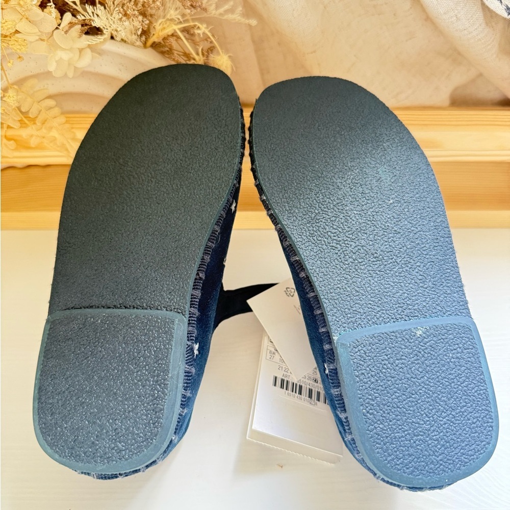 Zara Navy Star Embroidered Mary Janes for Kids size 10 1/2 - Picture 5 of 7